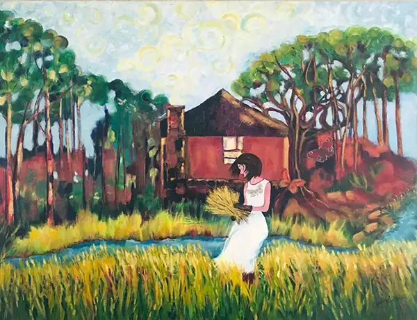 Acrylic landscape painting titled My Playground by Cynthia Nichols